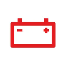 Battery warning light symbol