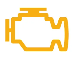 Engine management warning light symbol