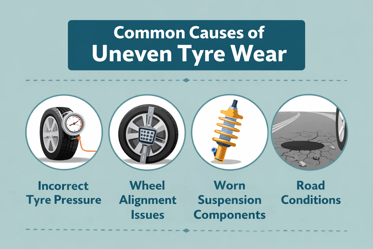 Photo from "What Causes Uneven Tyre Wear?"